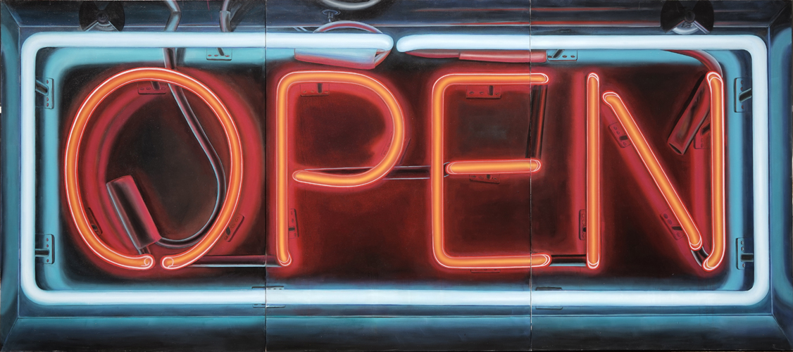 Open sign neon Usa All American Favorites Pastime Christian Gieraths Paradise 