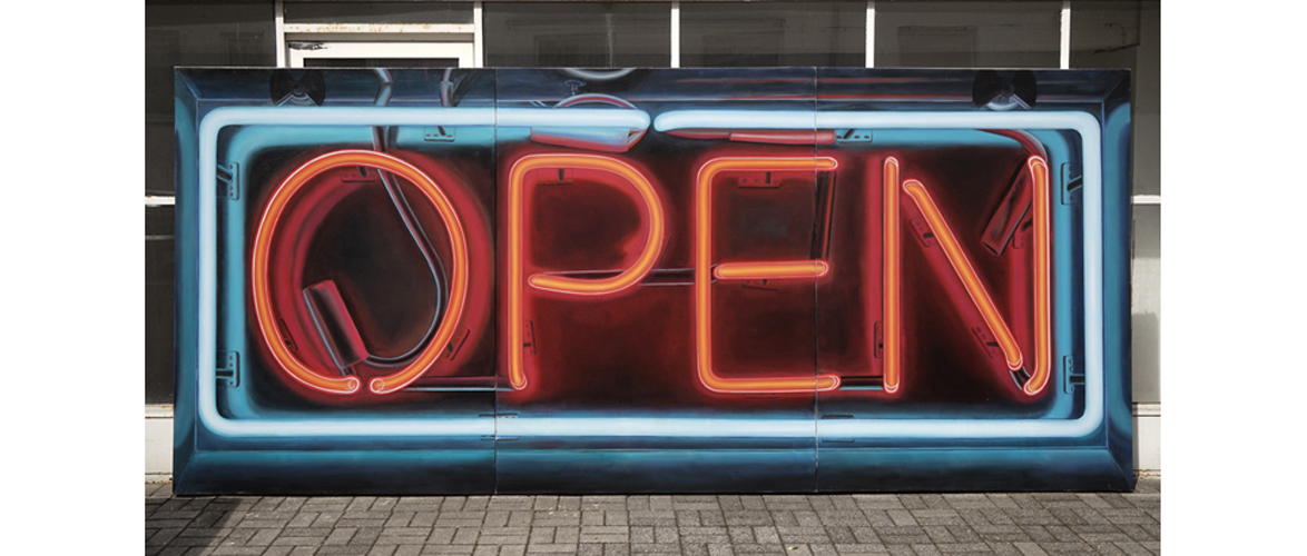 Open sign neon Usa All American Favorites Pastime Christian Gieraths Paradise Christian Gieraths